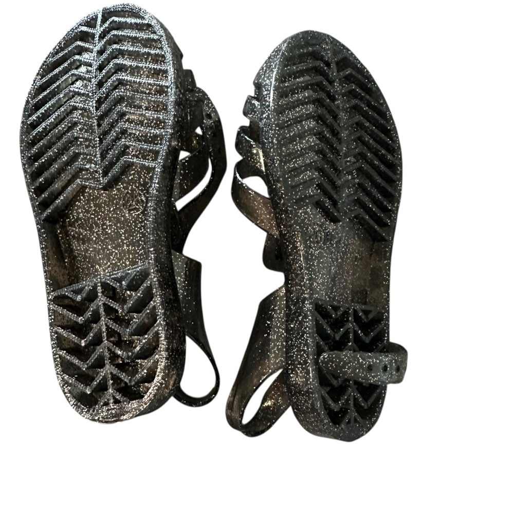 Kids Glitter Jelly Sandals - Black - Picture 3 of 6